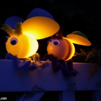The sweetest fireflies - using plastic eggs!